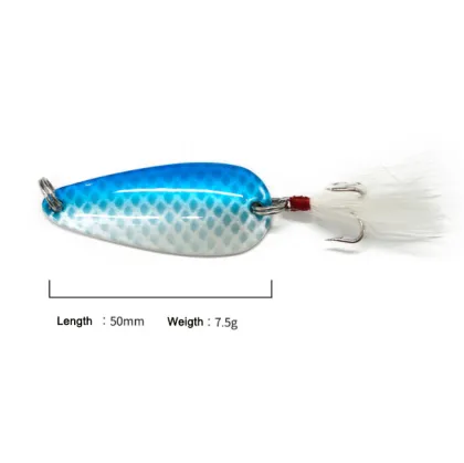 Colorful Horse Mouth Spoon Luya 7.5g Metal Plate Sequin Fishing Bait