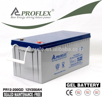 Wholesale price AGM deep cycle solar gel battery 12V 200AH