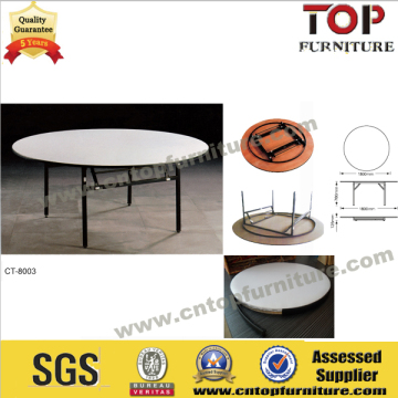 Hotel Round Banquet Table Plywood with PVC
