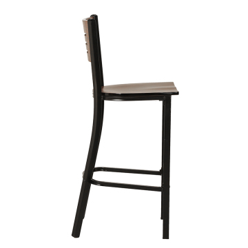 wood seat wood back bar chair