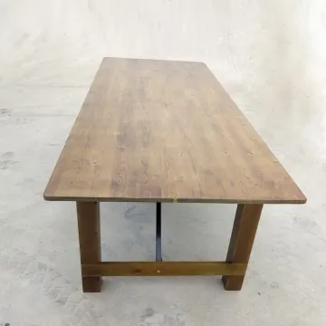 Modern Rustic Outdoor Farm Wedding Table: A Versatile Long Foldable Wooden Option