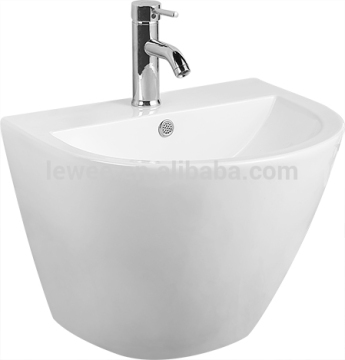 bathroom ceramic half wall hung basin