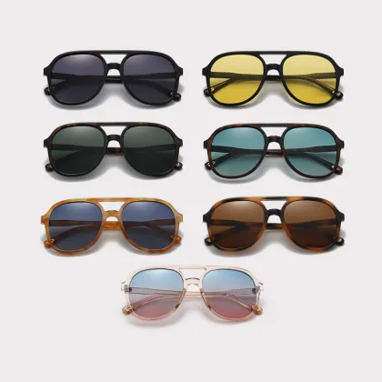 2024 Vintage High End Luxury Brand Trendy Square Designer Glasses - UV400 Polarized Sunglasses for Men and Women