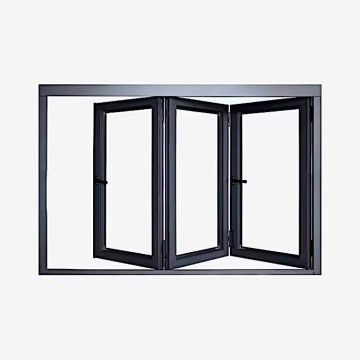 Certified High Sound and Heat Insulation Aluminum Laminated Glass Folding Windows with Anti-Theft Features