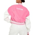 Mesdames Pink Short Baseball Veste en gros