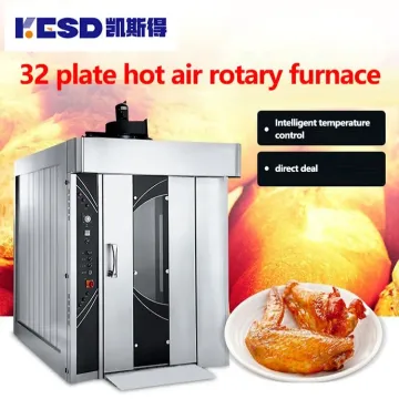Professional Stainless Steel Bread Bakery Equipment 16 Trays Gas Diesel Oil Electric Rotary Oven