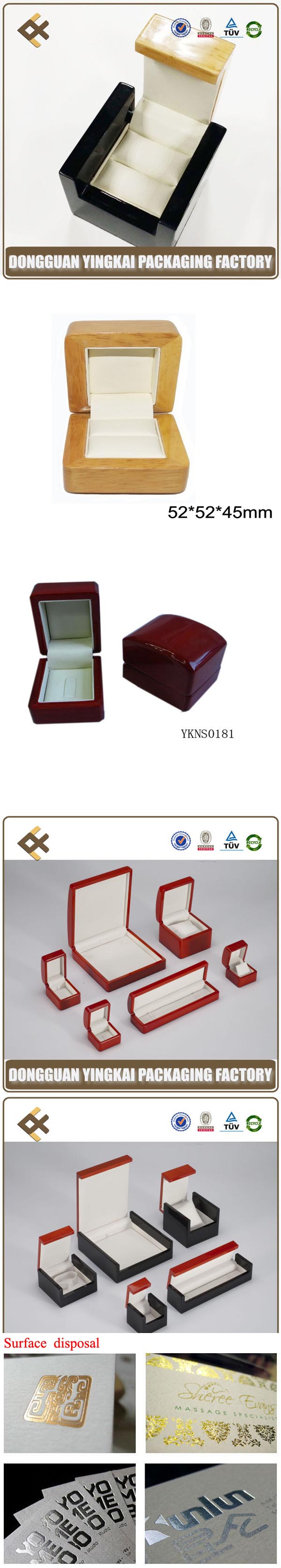 Jewellery Wooden Box Factory MDF Ring Box