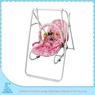 503 General Use Mild Steel Frame Material Softtextile Baby Swing Bed