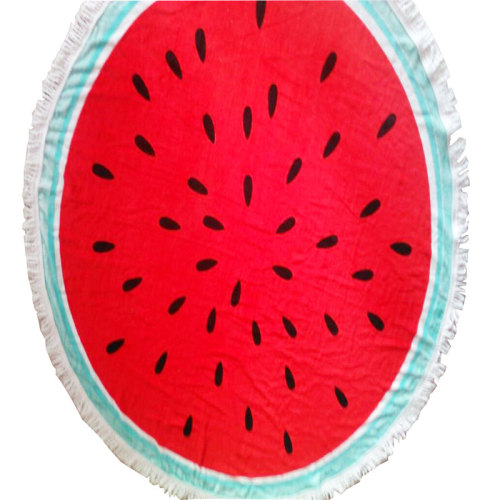 bath 100 polyester microfiber watermelon round beach towel