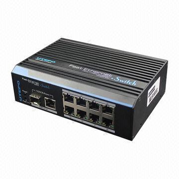 8 Ports Ethernet Switch with Fiber-optical, Ethernet Port Up to 150m, 10/100Mbps