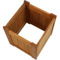 Square Wooden Flower and Herb Pot for Garden