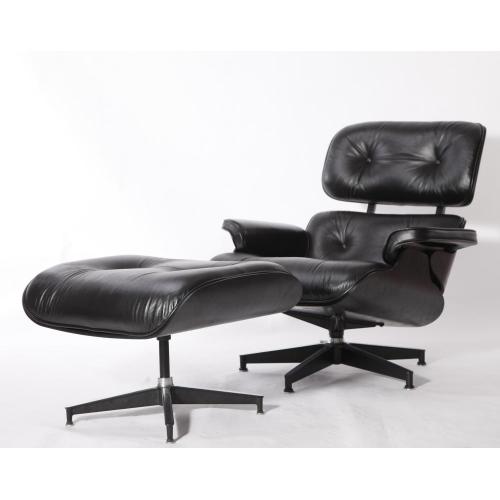 ʻO Eames Lounge Chair Replica All Black Edition