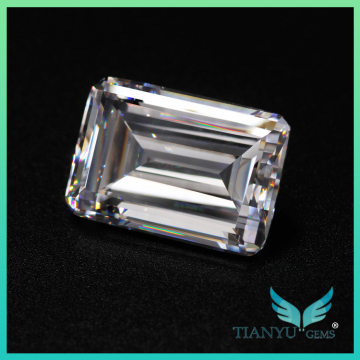 synthetic gemstone forever one 10x8mm emerald cut moissanite manufacturer india