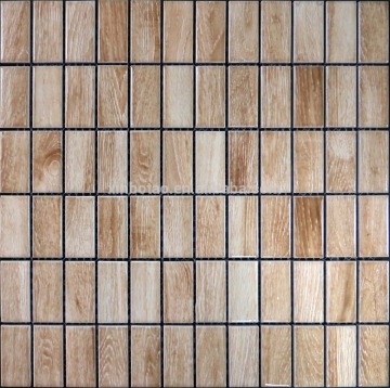 2016 wholesale price new wood look design glazed ceramics mosaic in tile for the bedroom