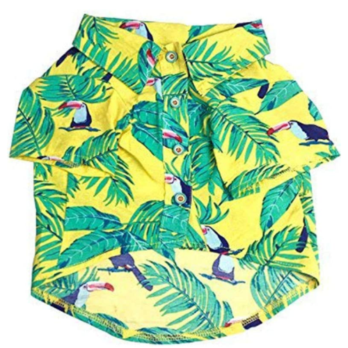 Abbigliamento t-shirt per cani hawaiano