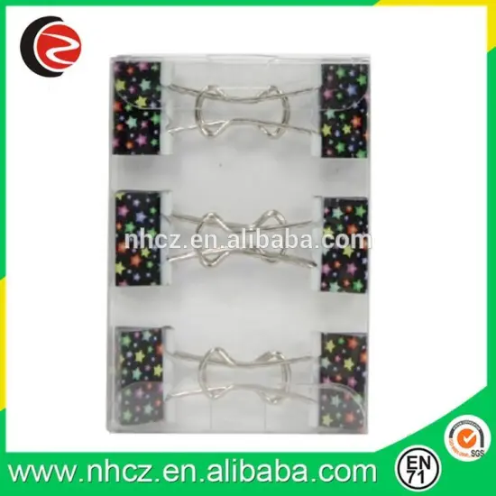 19MM star printing binder clips