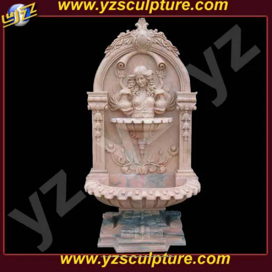 factory supply antique stone wall fountain with lady relief