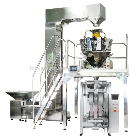 stainless steel bucket elevator with VS 520 packaging machine in food industry and non-food industry.