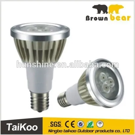 cool white/warm white color e14 base 3w led light bulb