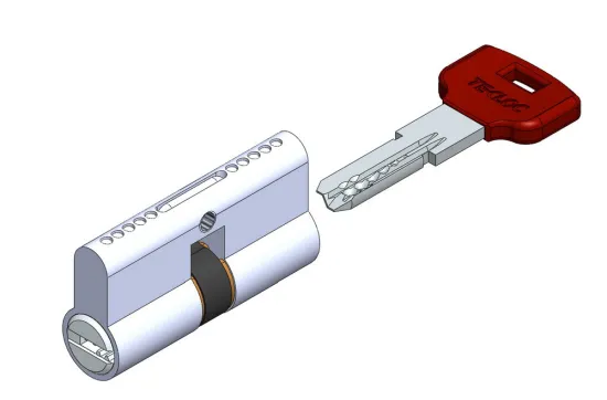 Double sided computer cylinder lock 6pin