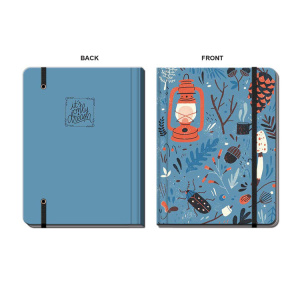 Custom cover style strap hardcover notebook