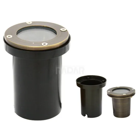 12V MR16 Flat Top In-Ground Cast-Brass Lighting with Plastic Box
