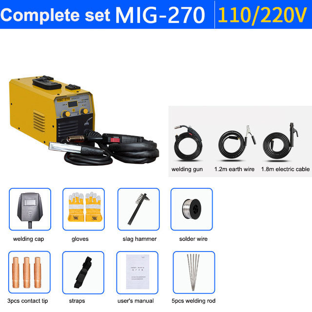 110V/220V Portable Mini CO2 Shielded Automatic Welder: A Versatile 2-in-1 MIG/MMA Welding Machine with 250A Output and IGBT Inve