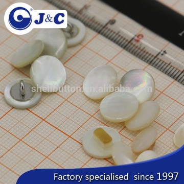 2015 fashion nature one metal hole white MOP button