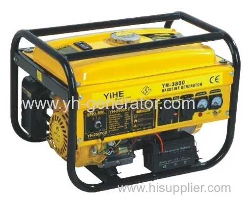 2kw 3600rpm 220v Round Voltmeter And Ampere Meter Gasoline Generator Set 