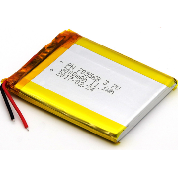 3000mAh Lithium ion Polymer Battery for Speakers (LP5X6T7)