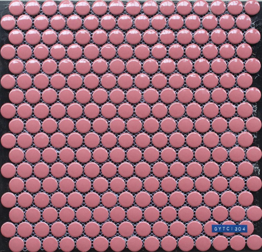 Pink Glazed Polished Porcelain Mosaic