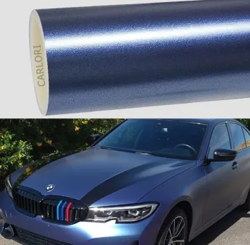 satin metallic midnight blue car wrap vinyl