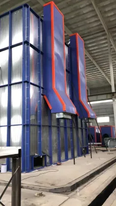 vertical electrostatic powder spraying systems