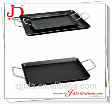 Aluminium non stick flat grill pan