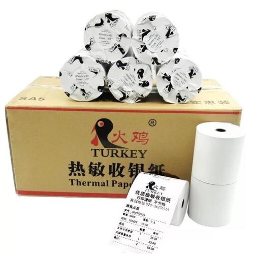 thermal paper 80 x 60 mm (30 rolls /pack) cash register paper till rolls