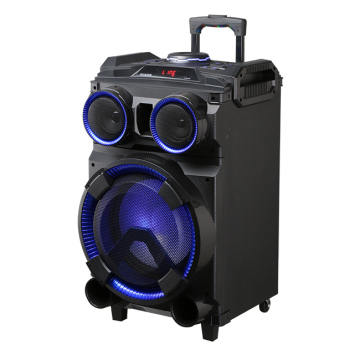 Active Speaker with Microphone Support: FM/TF Card/USB/AUX Connectivity