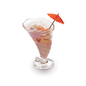 Bicchiere di frappshake - ristorante di plastica riutilizzabile da 400 ml di gelato per frullato fangoso