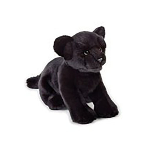 Simulation cute black leopard plush toy decoration