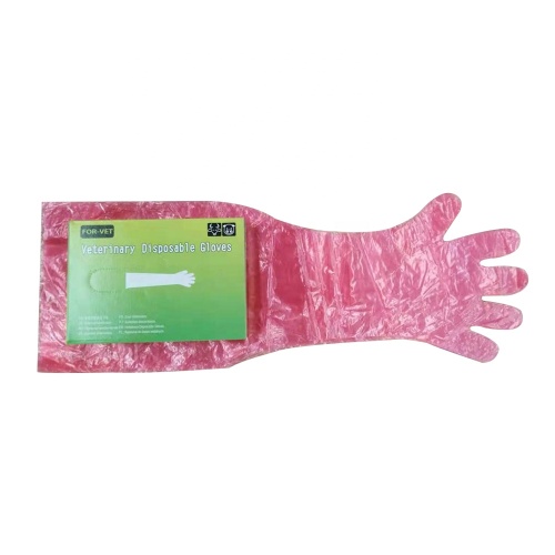 Guantes veterinarios desechables de brazo largo de tipo ancho