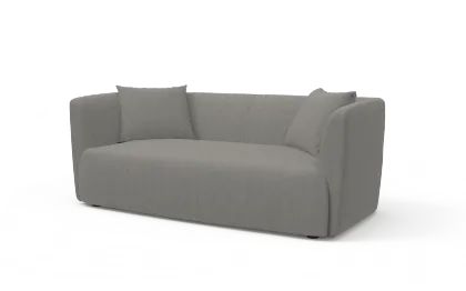 Fully Upholstered Barrel Curved Back Accent Hotel Lobby Sofa