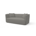 Fully Upholstered Barrel Curved Back Accent Hotel Lobby Sofa