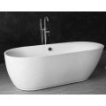 Silver Soaking Tub Bathroom Freestanding Soaking Acrylic Bathtub
