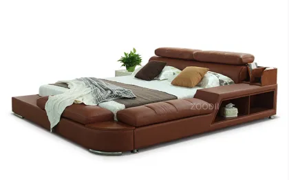 modern leather double sex bed design furniture B665