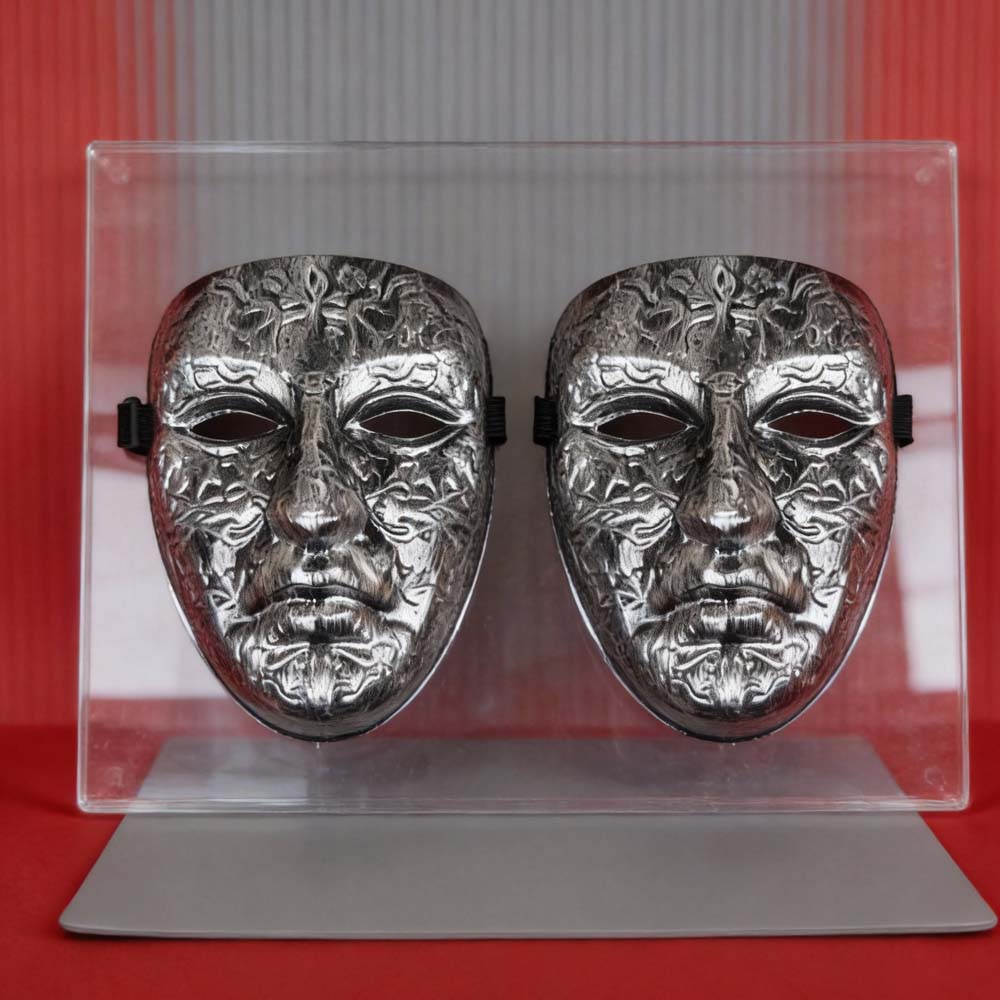 Vintage Carved Silver Full Face Mask