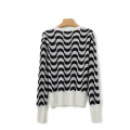 Corrugated wool knit pullover woman