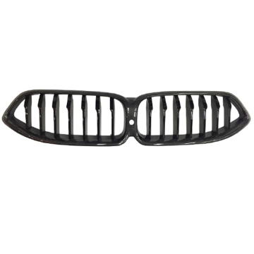 8 Series G15 Koolstofvezelstijl Single Line Nier Front Grille voor BMW