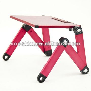 Cooskin New arrival Aluminium Foldable floding Plastic Laptop Desk bed stand tray