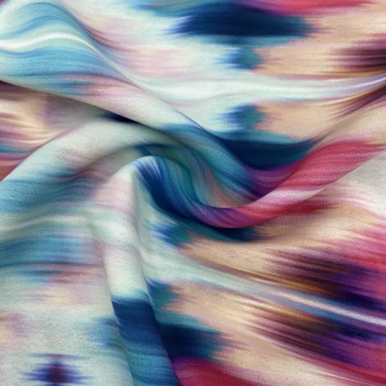 Washed Repeatedly Vibrant Printing Polyester Chiffon Textile