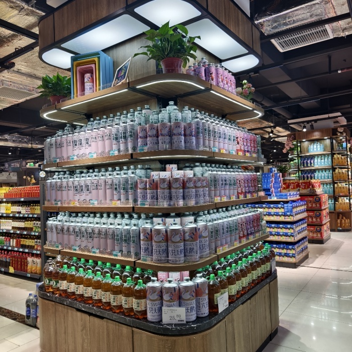 Cylindrical Goods Display Supermarket Shelves