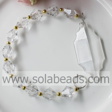 Sortido de 280 MM de comprimento Crystal Beaded Garland Prism